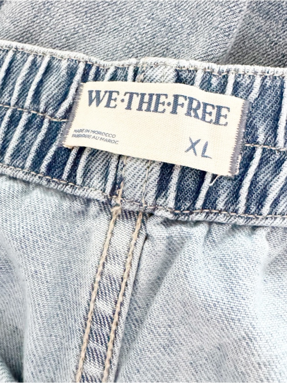 Free People Oslo Light Blue Wide-Leg High-Waist Jogger Jeans - Picture 12 of 14
